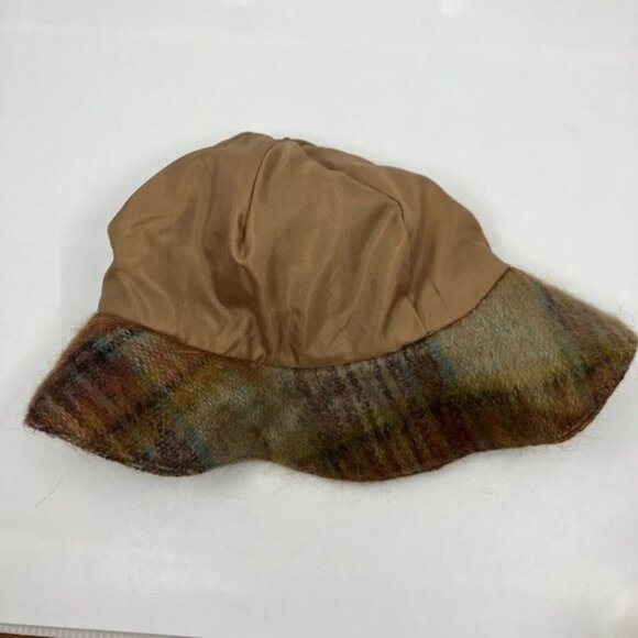 Vintage Rannoch Designs Mohair  Wool Neutral Plaid Hat - Picture 4 of 10